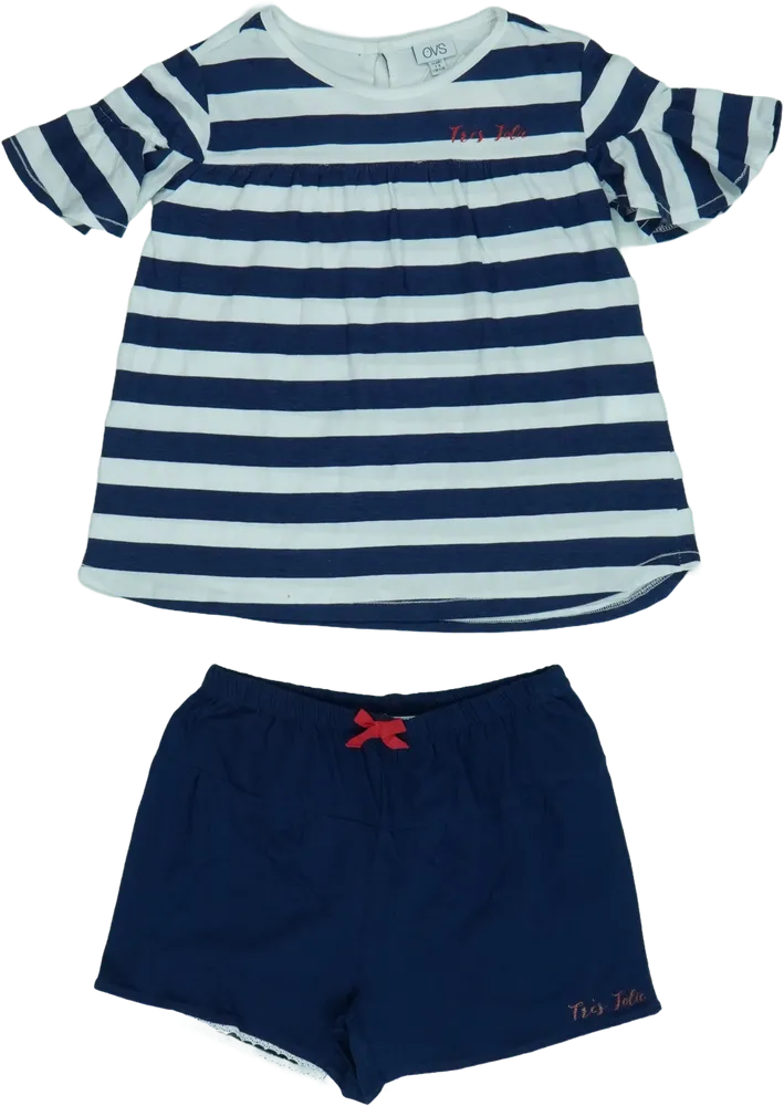 Kék OVS 2 részes szett - Felsőruházat és nadrág EU 128 / UK 8 év / US 8 év/M