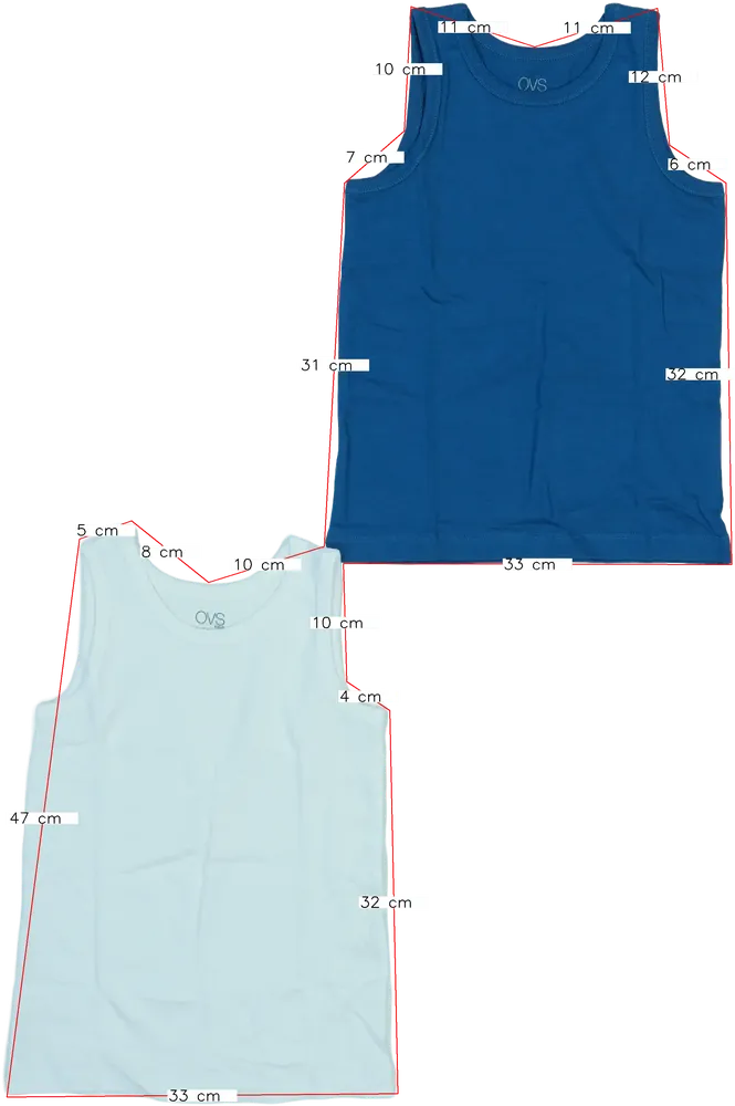 Blue OVS Multipack - Sleeveless shirts EU 116 / UK 6 years / US 6 years/S
