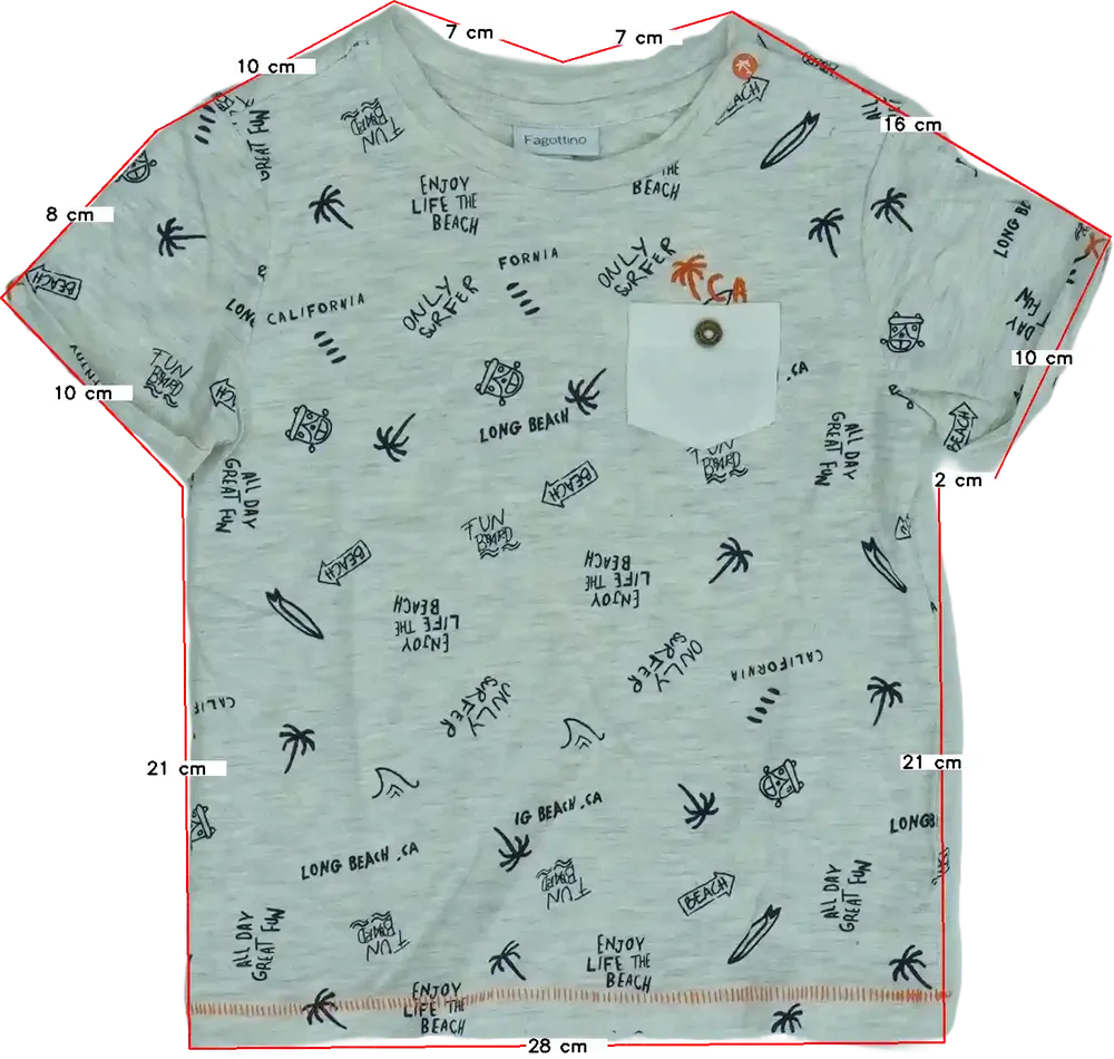 Szürke OVS - Fagottino Póló EU 80 / UK 9-12 hónap / US 12 hónap