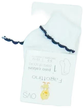 Fehér OVS - Fagottino Zokni EU 62 / UK 0-3 hónap / US 0-3 hónap