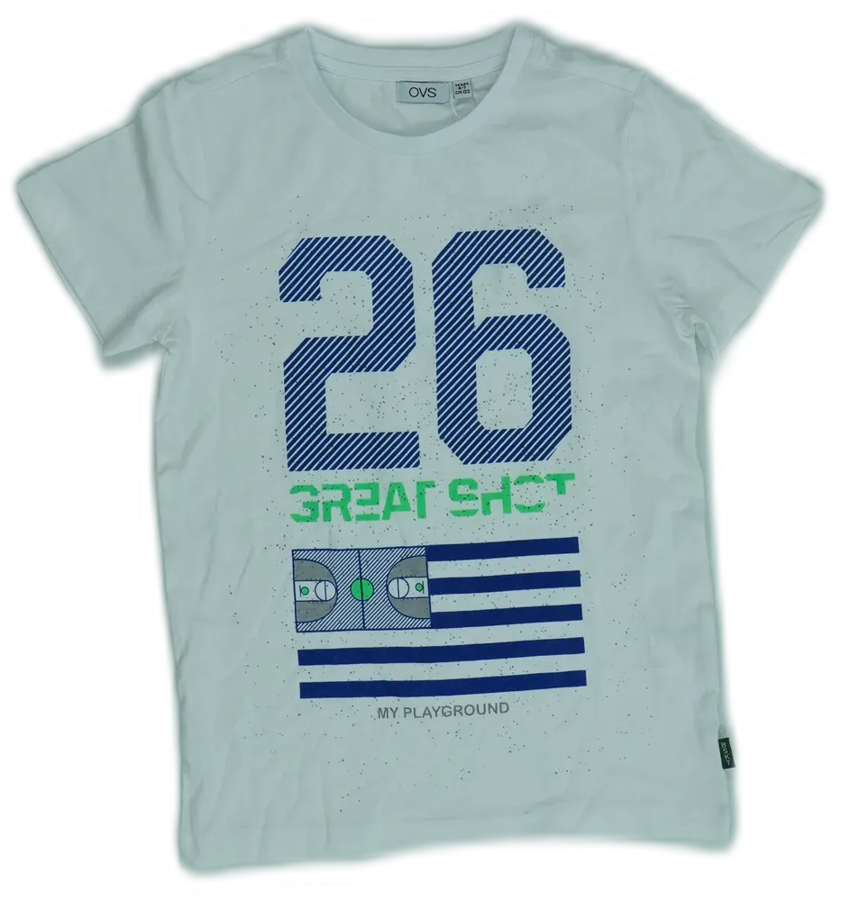 Fehér OVS Póló EU 122 / UK 7 év / US 7 év/M