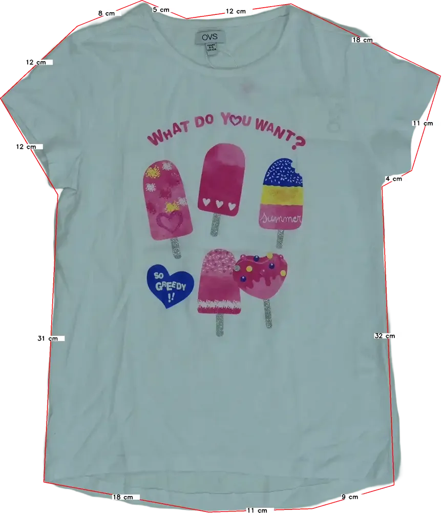 Fehér OVS Póló EU 134 / UK 9 év / US 9 év/L