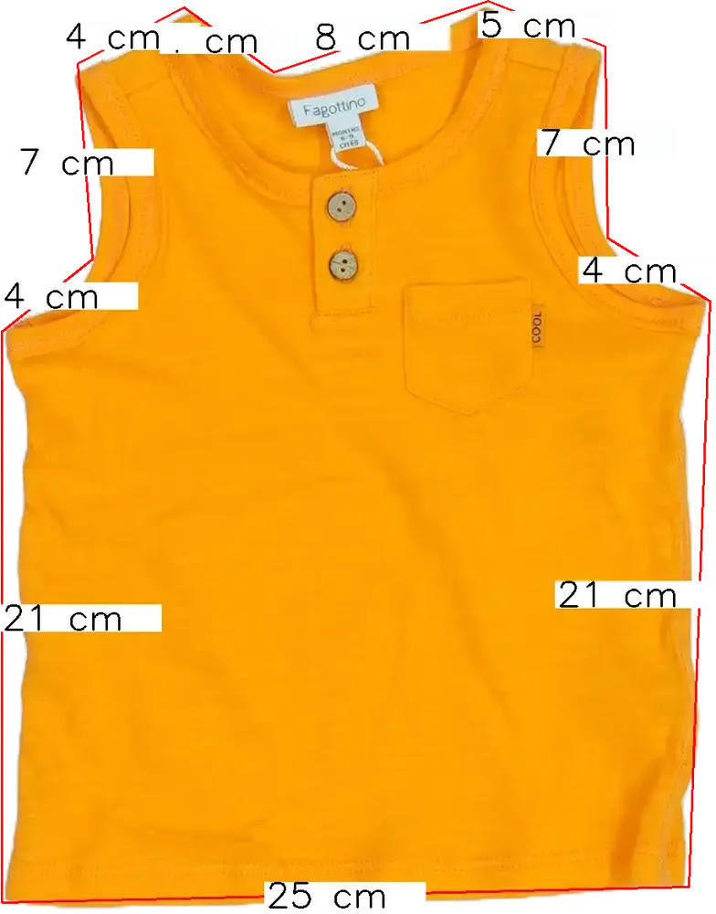 Sárga (narancs) Benetton Fiú / Férfi atléta EU 68 / UK 3-6 hónap / US 3-6 hónap