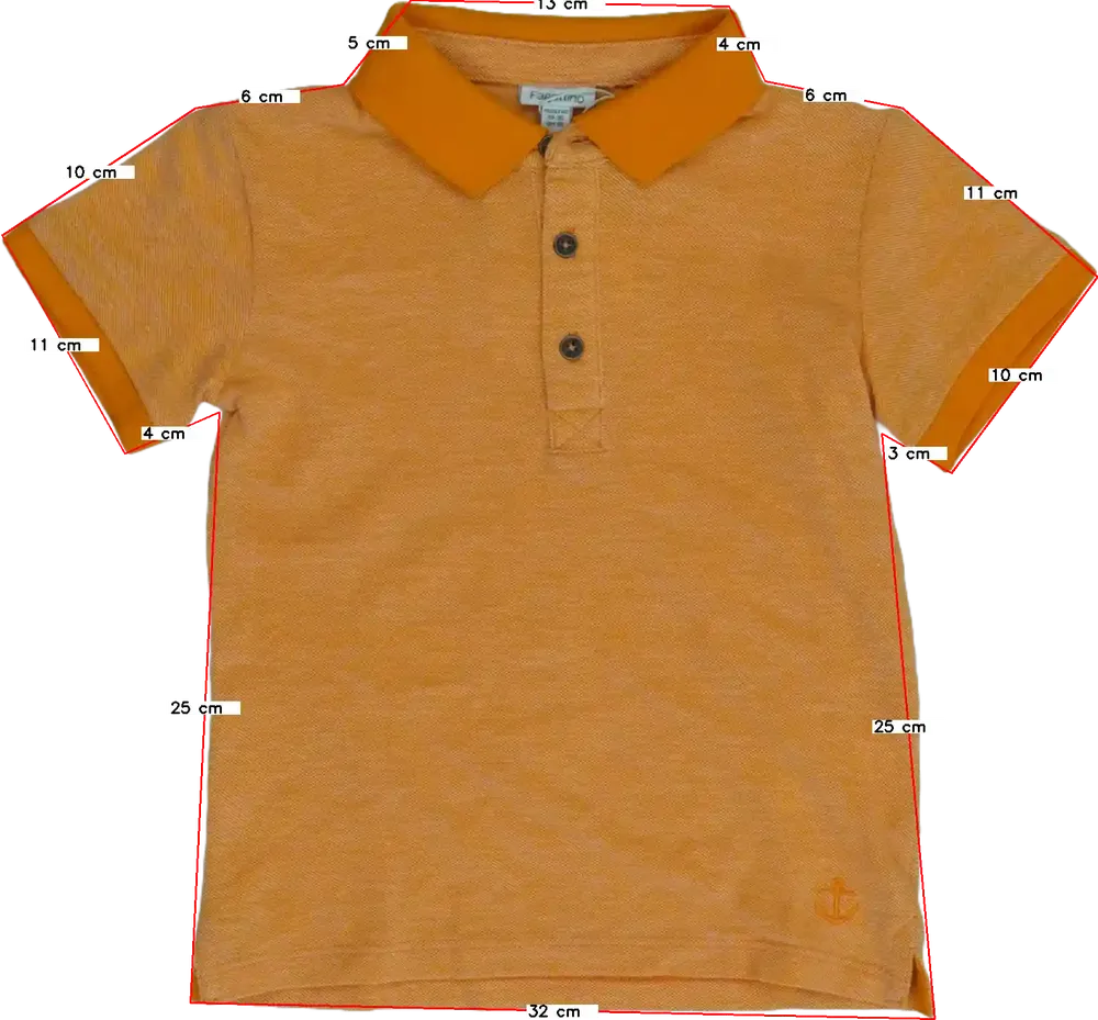 Sárga (narancs) OVS - Fagottino Galléros póló EU 98 / UK 3 év / US 3T