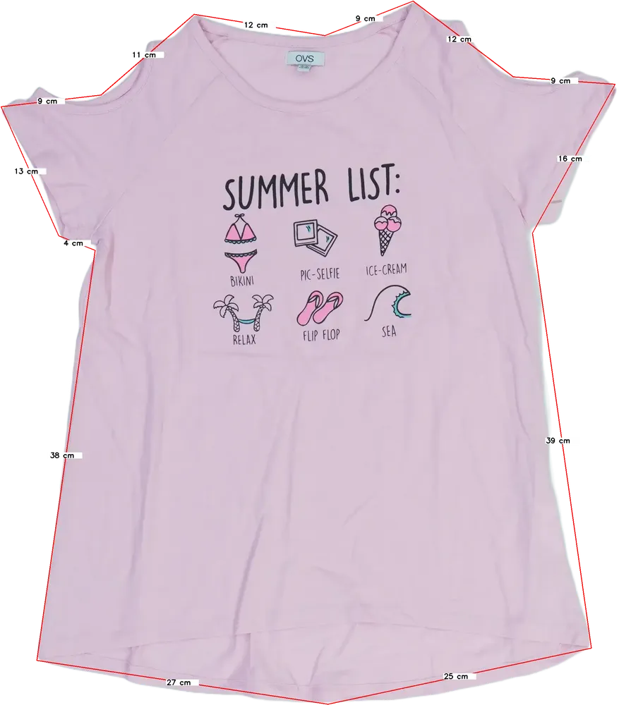 Rózsaszín OVS Póló EU 158 / UK 13 év / US 14 év/XL