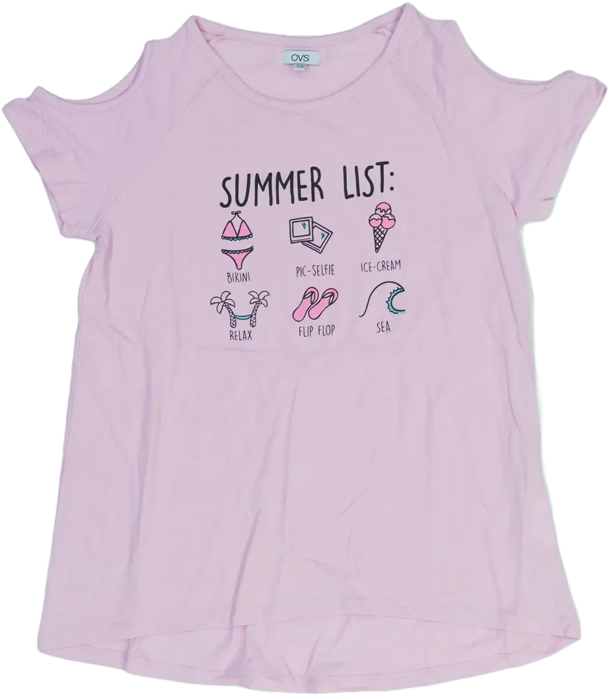 Rózsaszín OVS Póló EU 158 / UK 13 év / US 14 év/XL