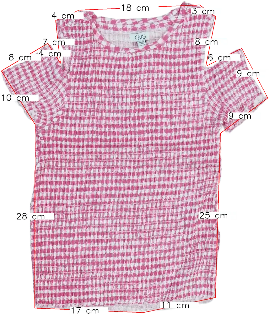 Rózsaszín OVS Póló EU 128 / UK 8 év / US 8 év/M