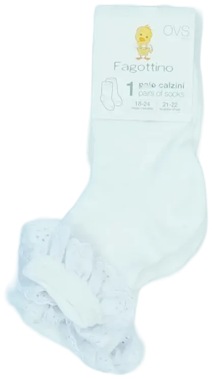 Fehér OVS - Fagottino Zokni EU 22
