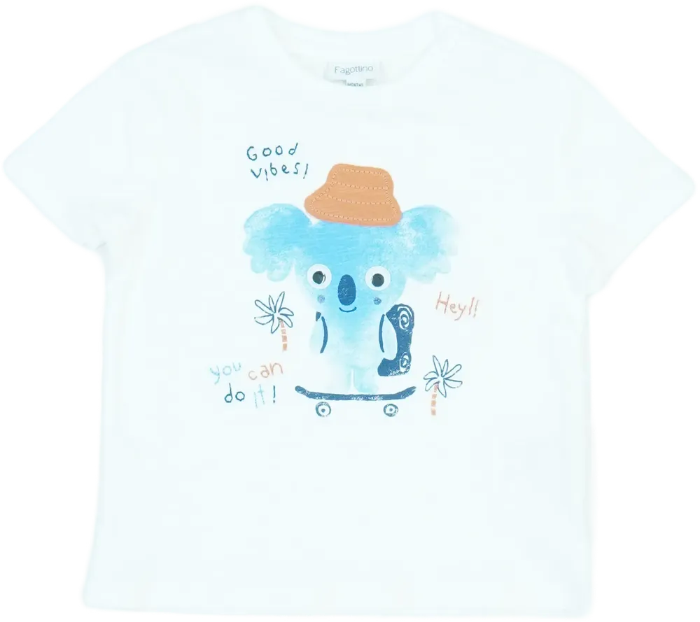 Fehér OVS - Fagottino Póló EU 92 / UK 2 év / US 2T