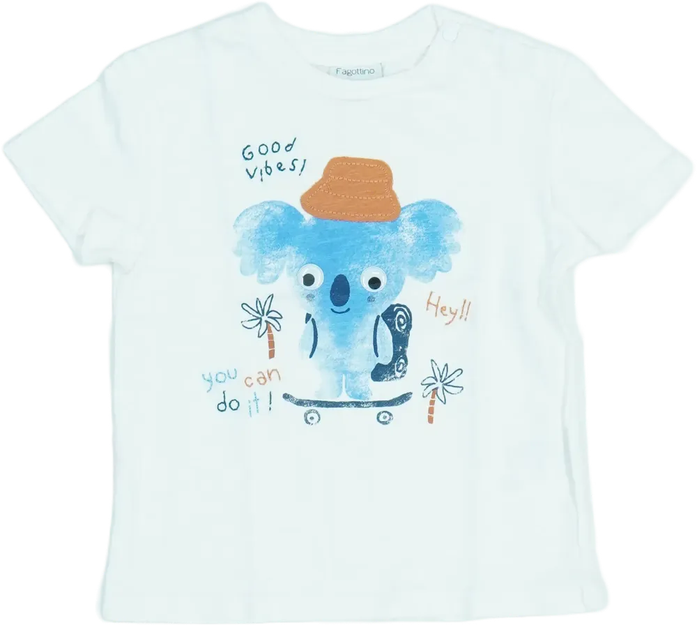 Fehér OVS - Fagottino Póló EU 92 / UK 2 év / US 2T