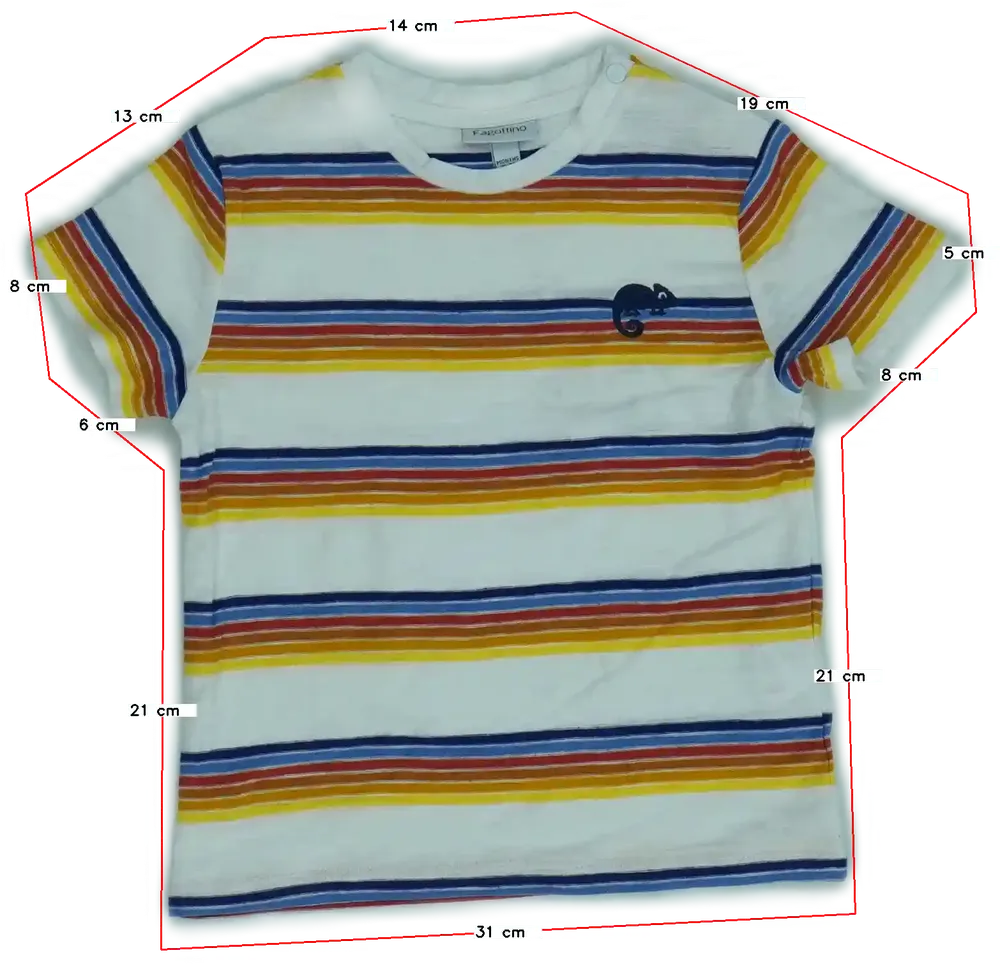 Fehér OVS - Fagottino Póló EU 92 / UK 2 év / US 2T