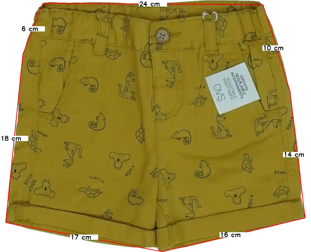 Sárga OVS - Fagottino Rövidnadrág EU 86 / UK 12-18 hónap / US 18 hónap