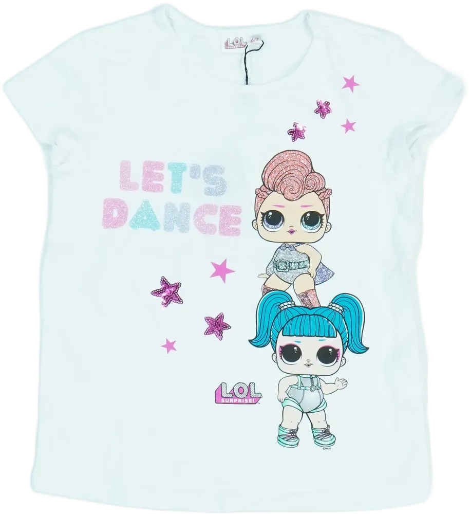 Fehér LOL Póló EU 122 / UK 7 év / US 7 év/M