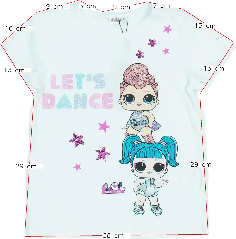 Fehér LOL Póló EU 134 / UK 9 év / US 9 év/L