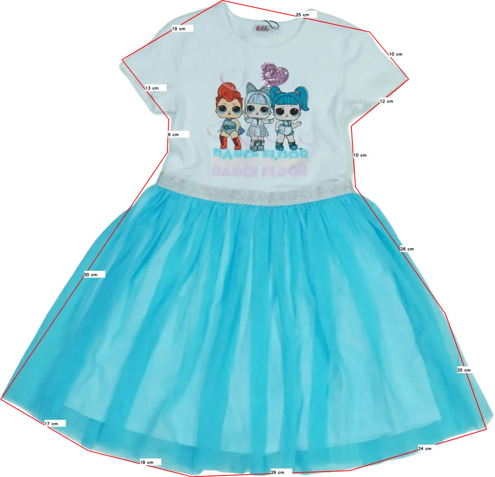 Kék LOL Ruha EU 140 / UK 10 év / US 10 év/L
