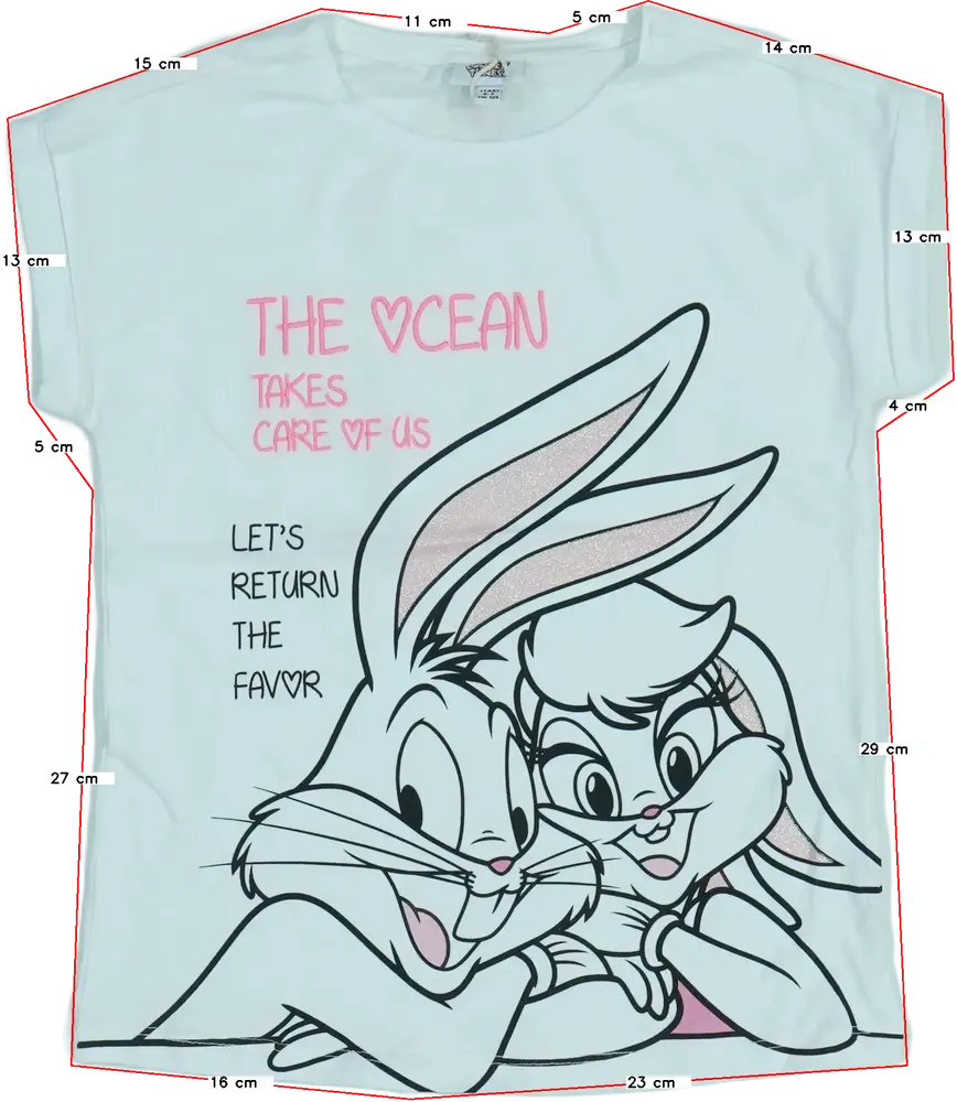 Fehér Looney Tunes Póló EU 134 / UK 9 év / US 9 év/L