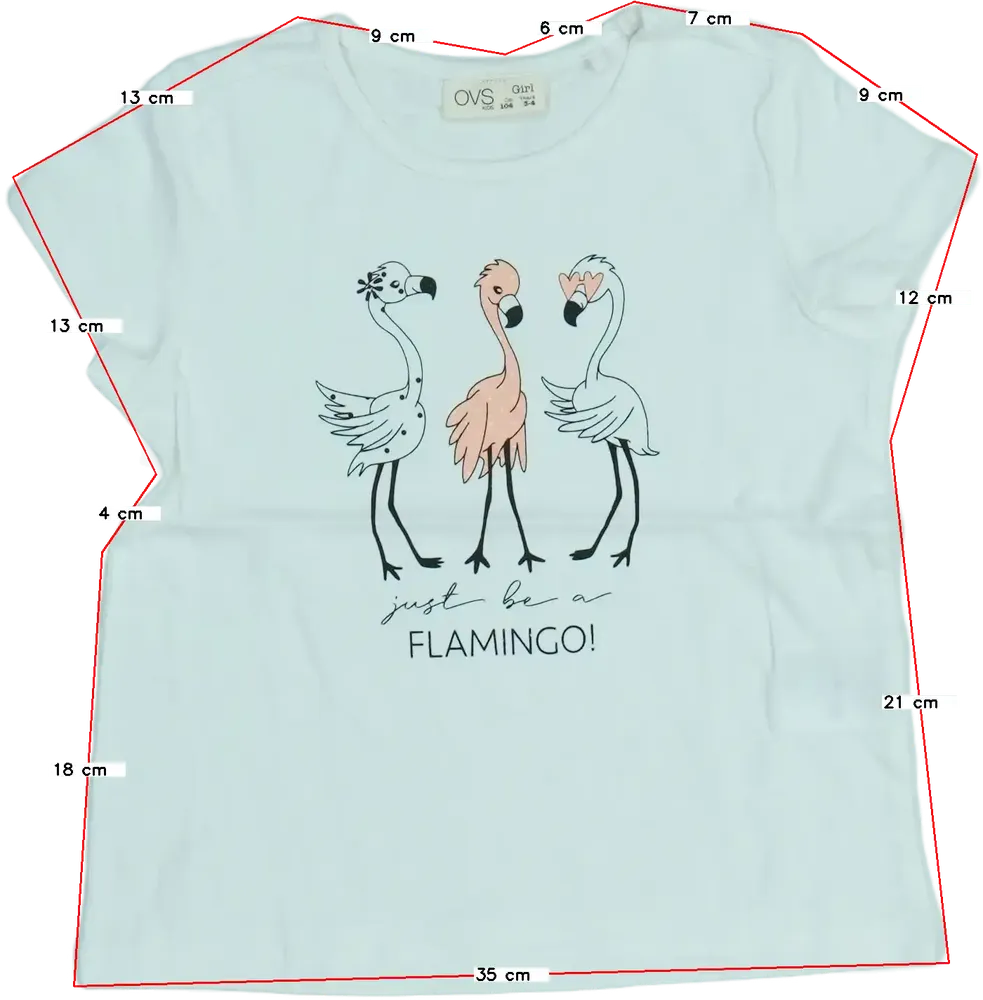 Fehér OVS Póló EU 104 / UK 4 év / US 4T/XS