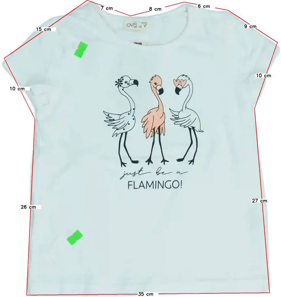 Fehér OVS Póló EU 122 / UK 7 év / US 7 év/M