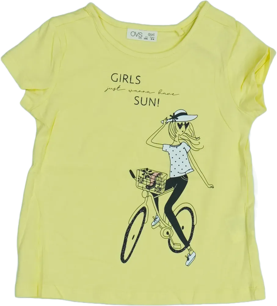 Sárga OVS Póló EU 104 / UK 4 év / US 4T/XS