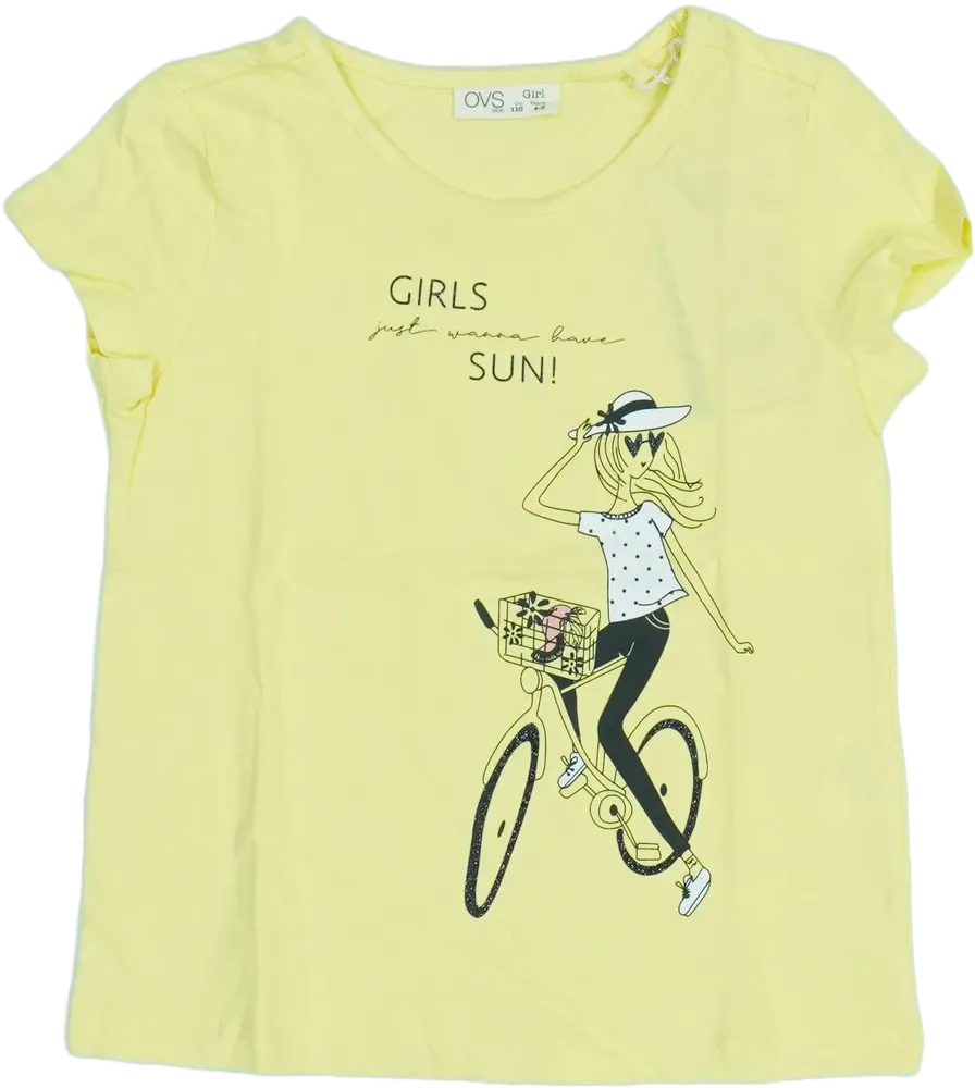 Sárga OVS Póló EU 110 / UK 5 év / US 5 év/XS