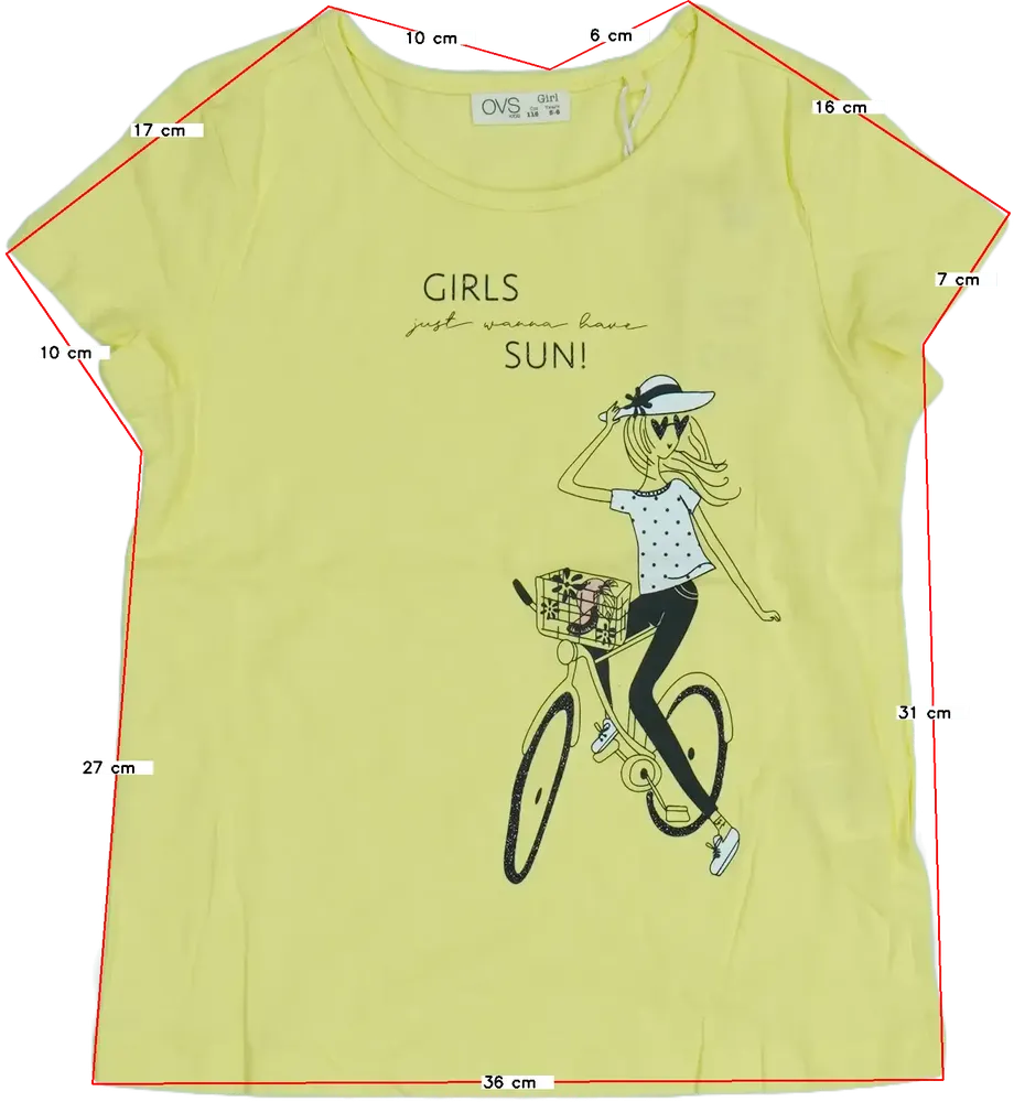 Sárga OVS Póló EU 116 / UK 6 év / US 6 év/S