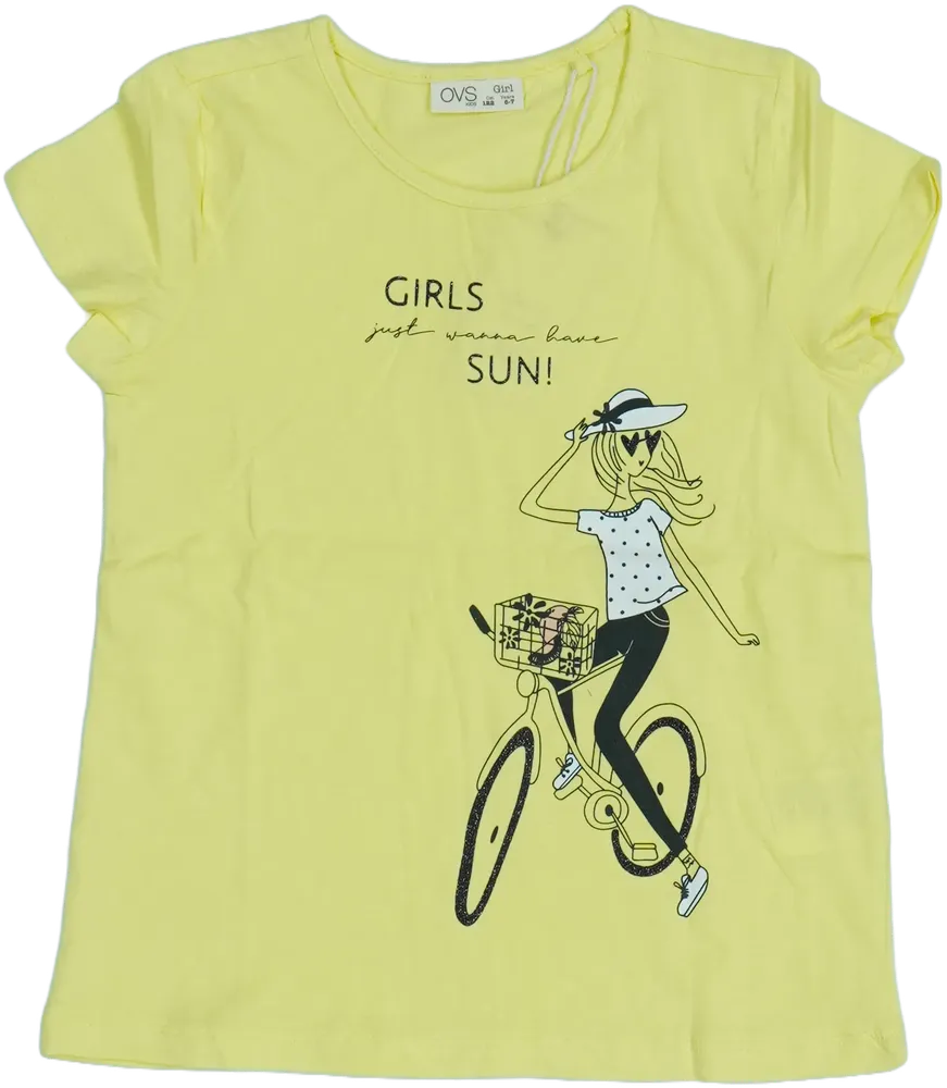 Sárga OVS Póló EU 122 / UK 7 év / US 7 év/M