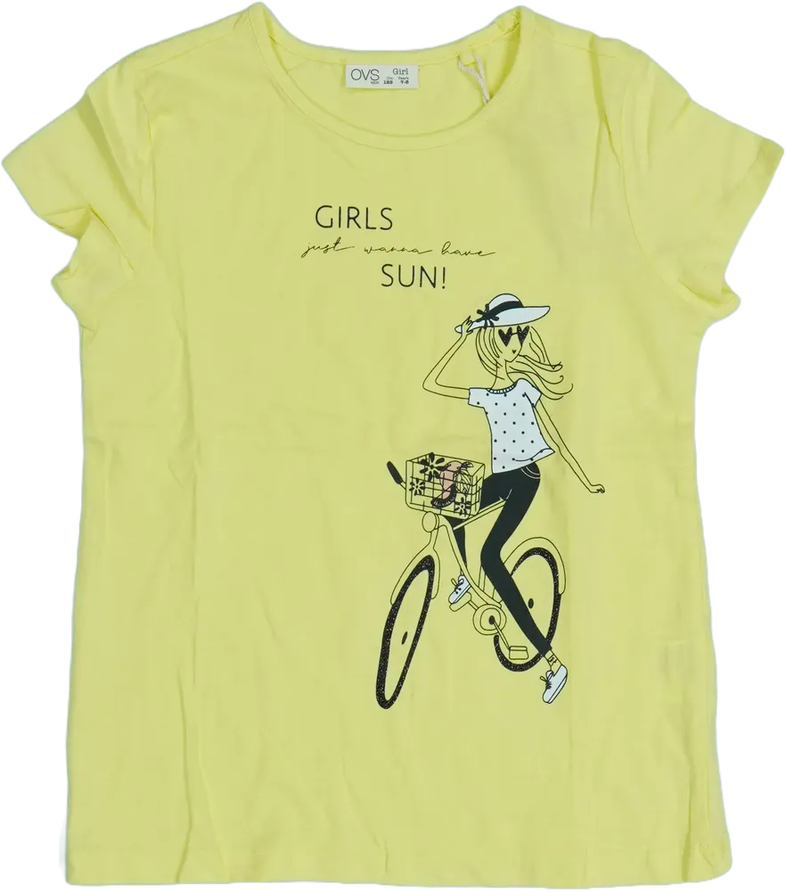 Sárga OVS Póló EU 128 / UK 8 év / US 8 év/M