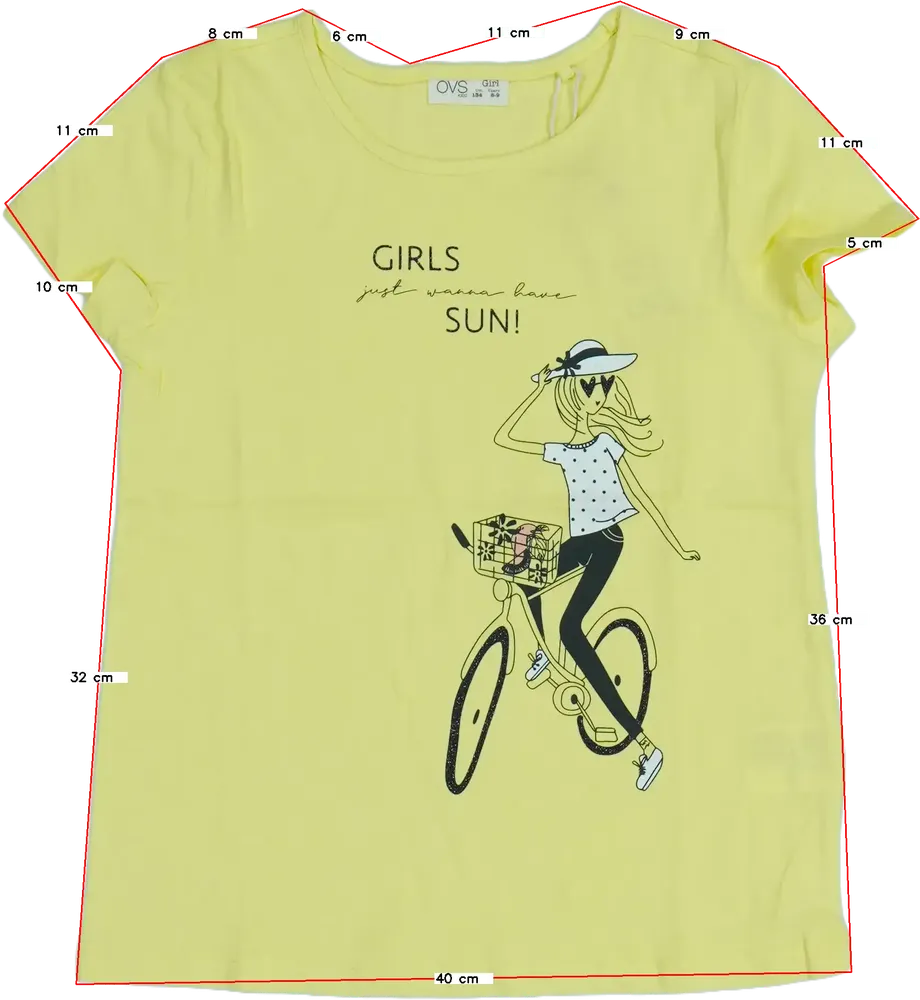 Sárga OVS Póló EU 134 / UK 9 év / US 9 év/L