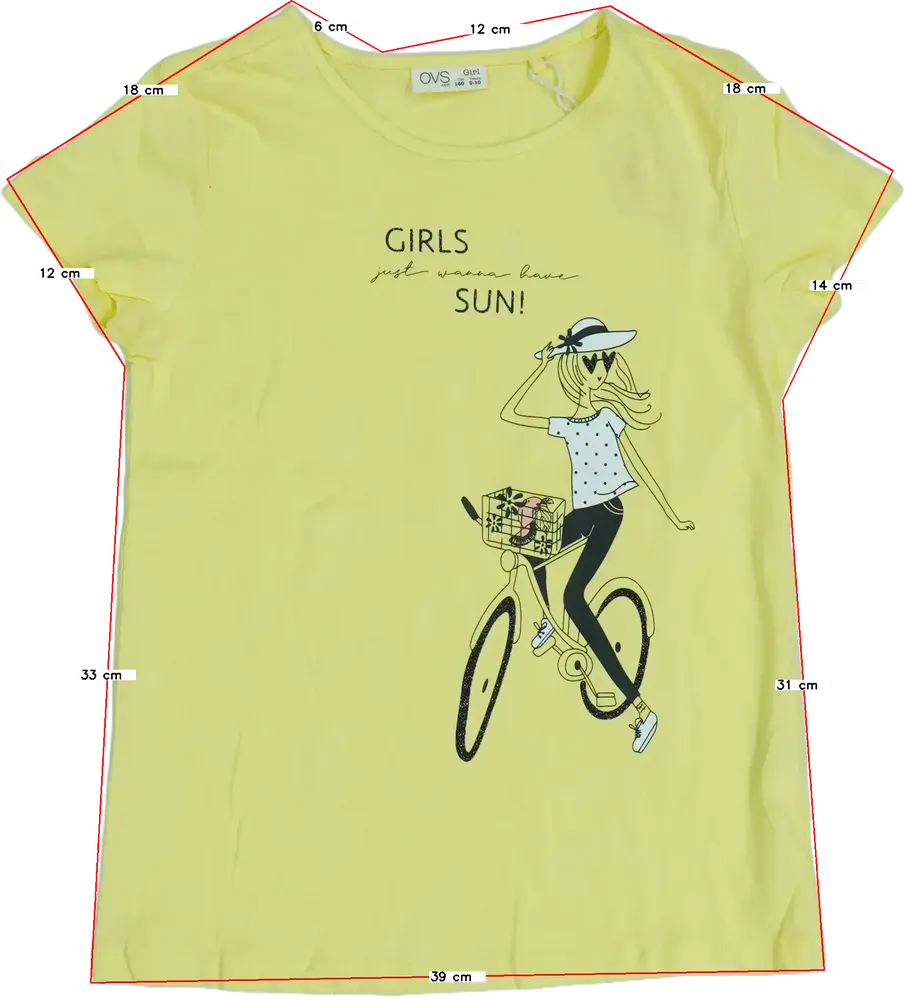 Sárga OVS Póló EU 140 / UK 10 év / US 10 év/L