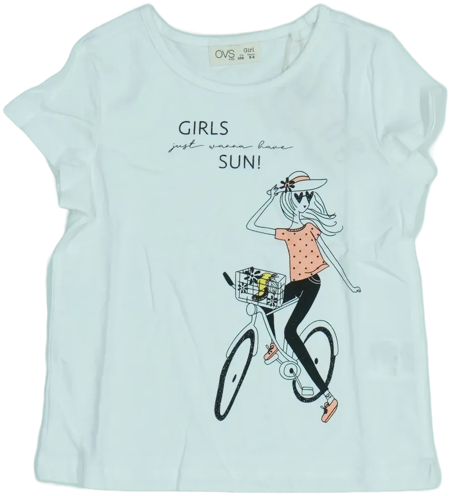 Fehér OVS Póló EU 104 / UK 4 év / US 4T/XS