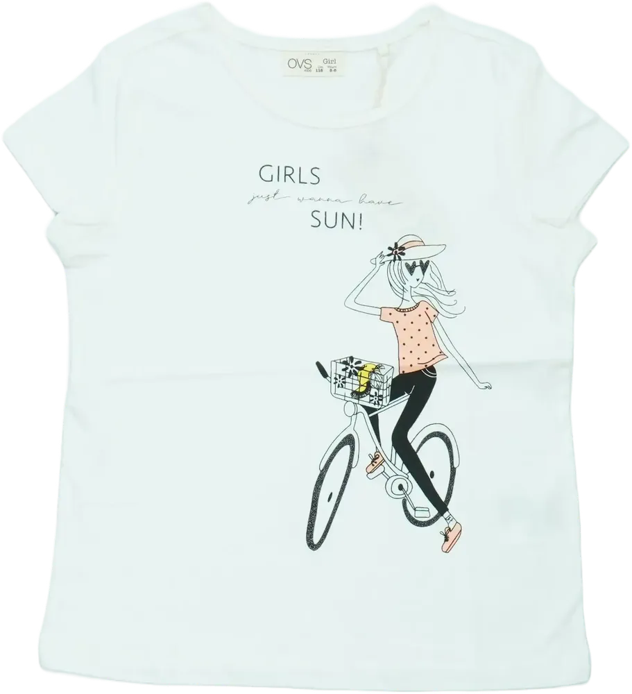 Fehér OVS Póló EU 116 / UK 6 év / US 6 év/S