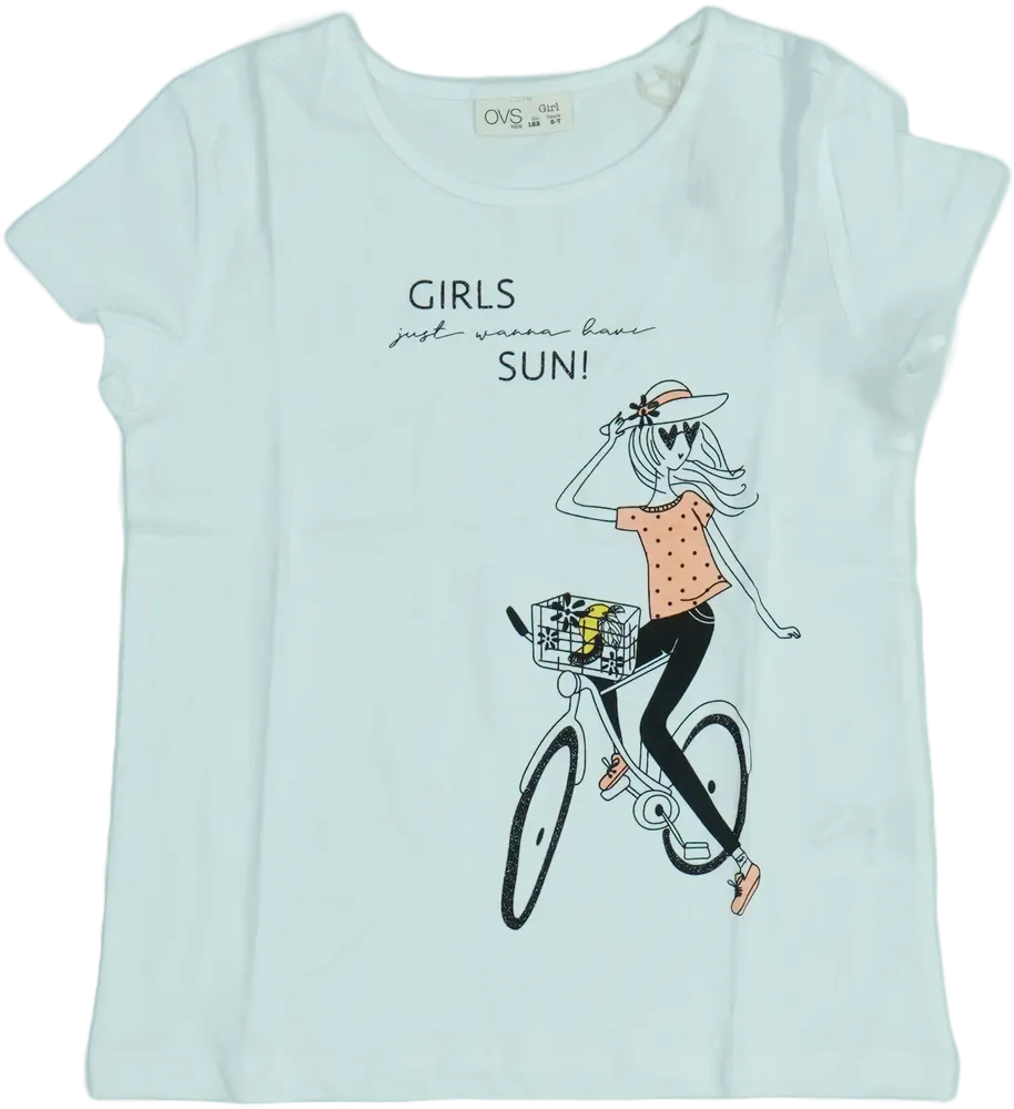 Fehér OVS Póló EU 122 / UK 7 év / US 7 év/M