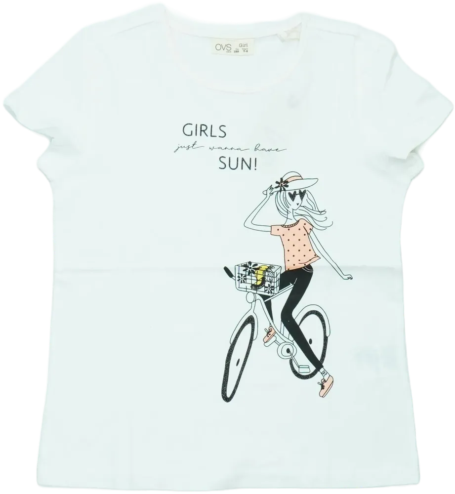 Fehér OVS Póló EU 128 / UK 8 év / US 8 év/M