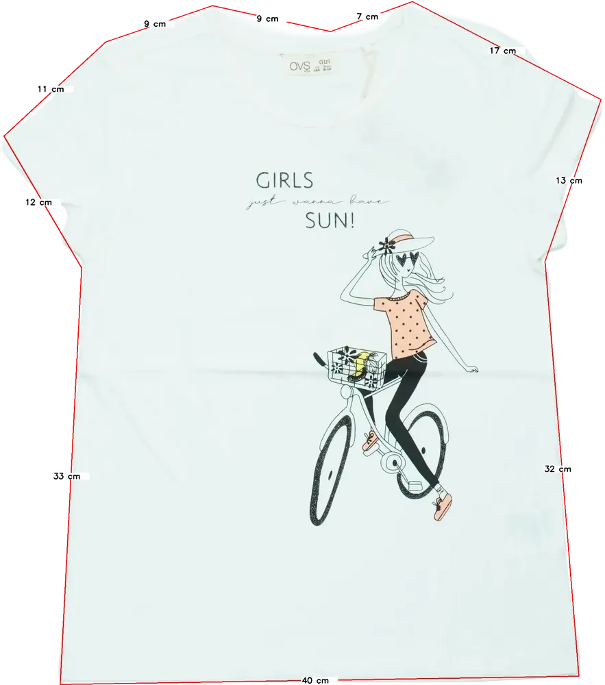 Fehér OVS Póló EU 140 / UK 10 év / US 10 év/L