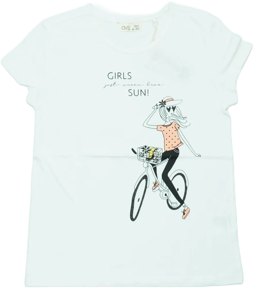 Fehér OVS Póló EU 140 / UK 10 év / US 10 év/L