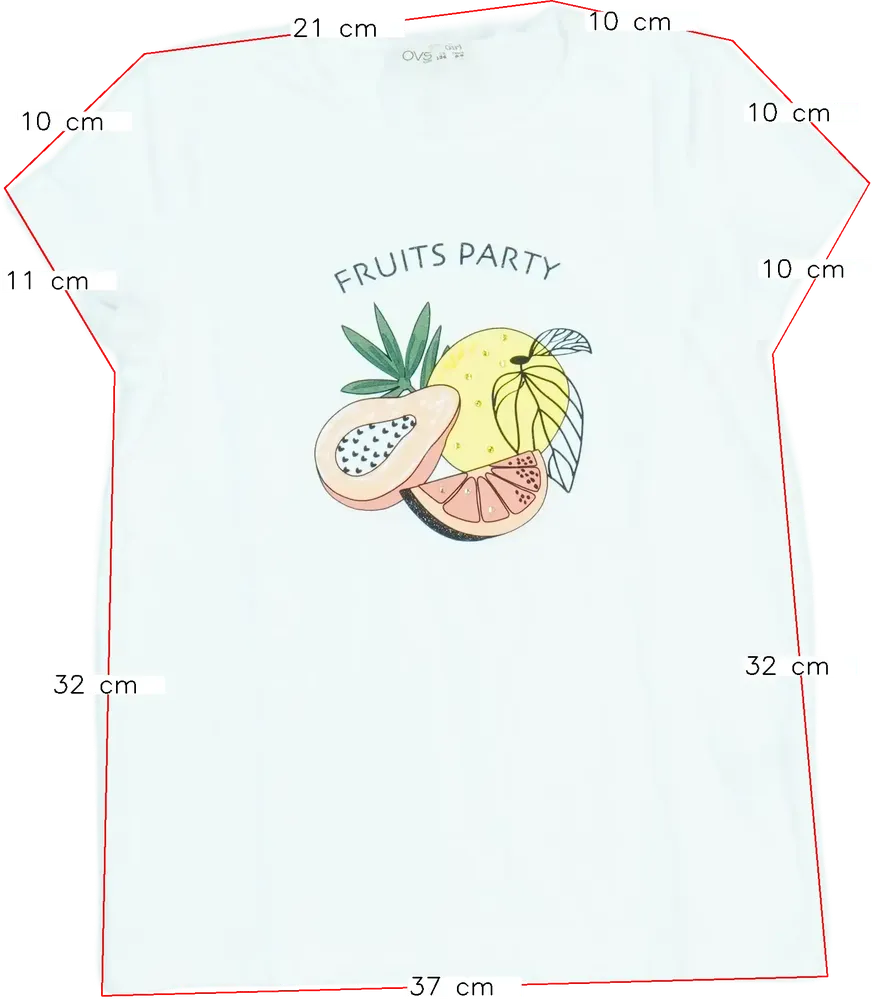 Fehér OVS Póló EU 134 / UK 9 év / US 9 év/L