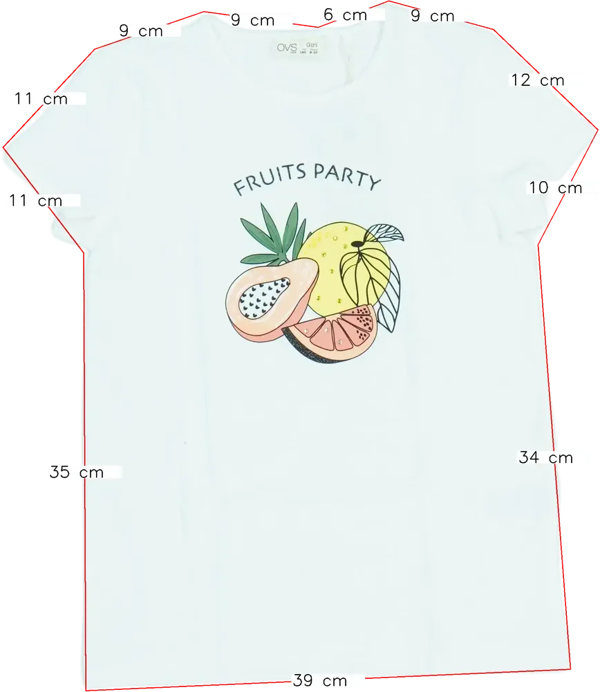 Fehér OVS Póló EU 140 / UK 10 év / US 10 év/L