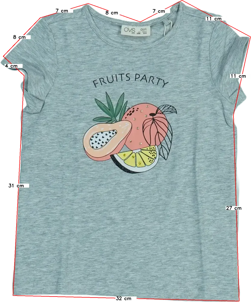 Szürke OVS Póló EU 104 / UK 4 év / US 4T/XS