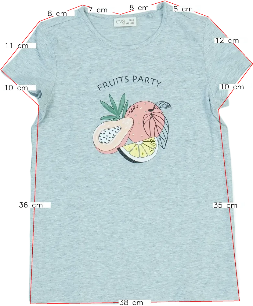 Szürke OVS Póló EU 140 / UK 10 év / US 10 év/L