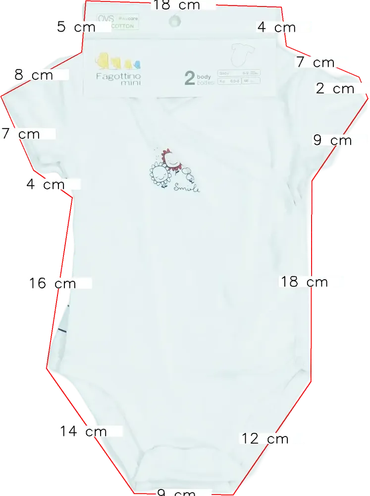 Rózsaszín OVS - Fagottino Csomag - Body EU 74 / UK 6-9 hónap / US 6-9 hónap