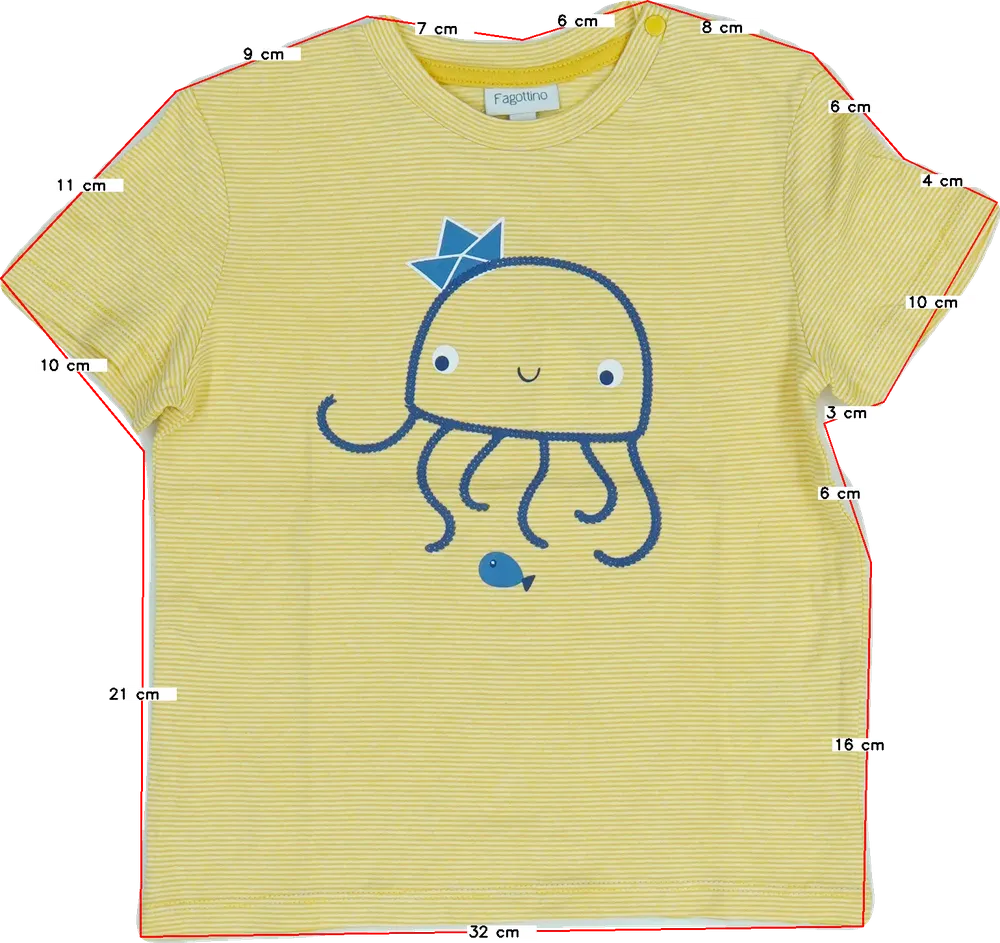 Sárga OVS Póló EU 98 / UK 3 év / US 3T