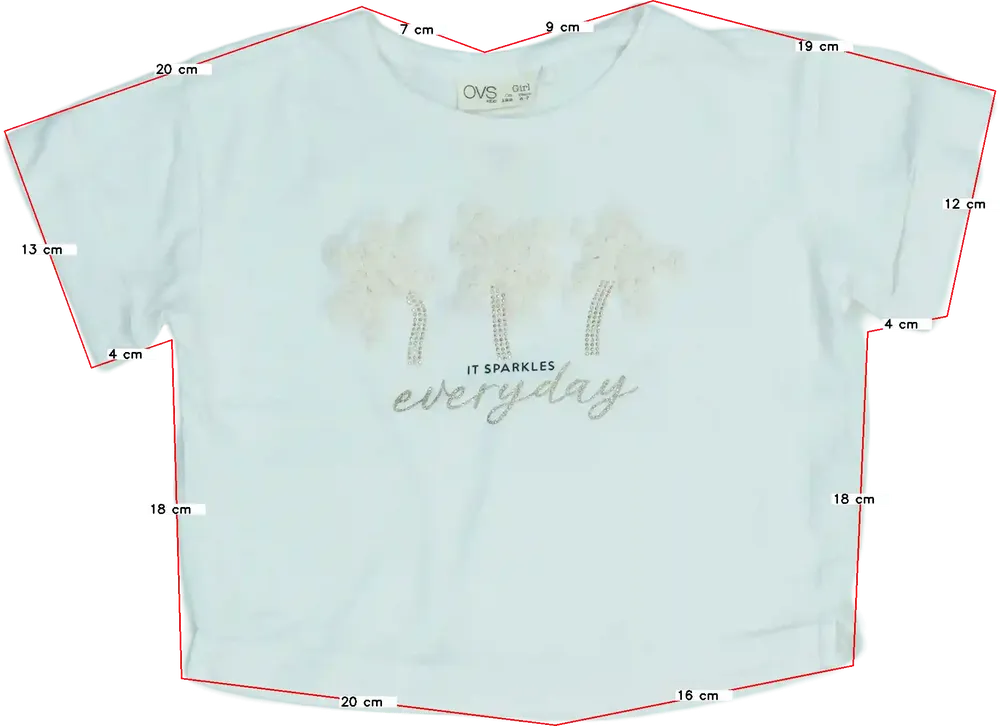 Fehér OVS Póló EU 122 / UK 7 év / US 7 év/M