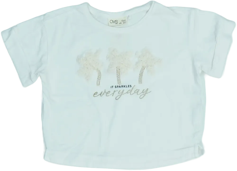 Fehér OVS Póló EU 122 / UK 7 év / US 7 év/M