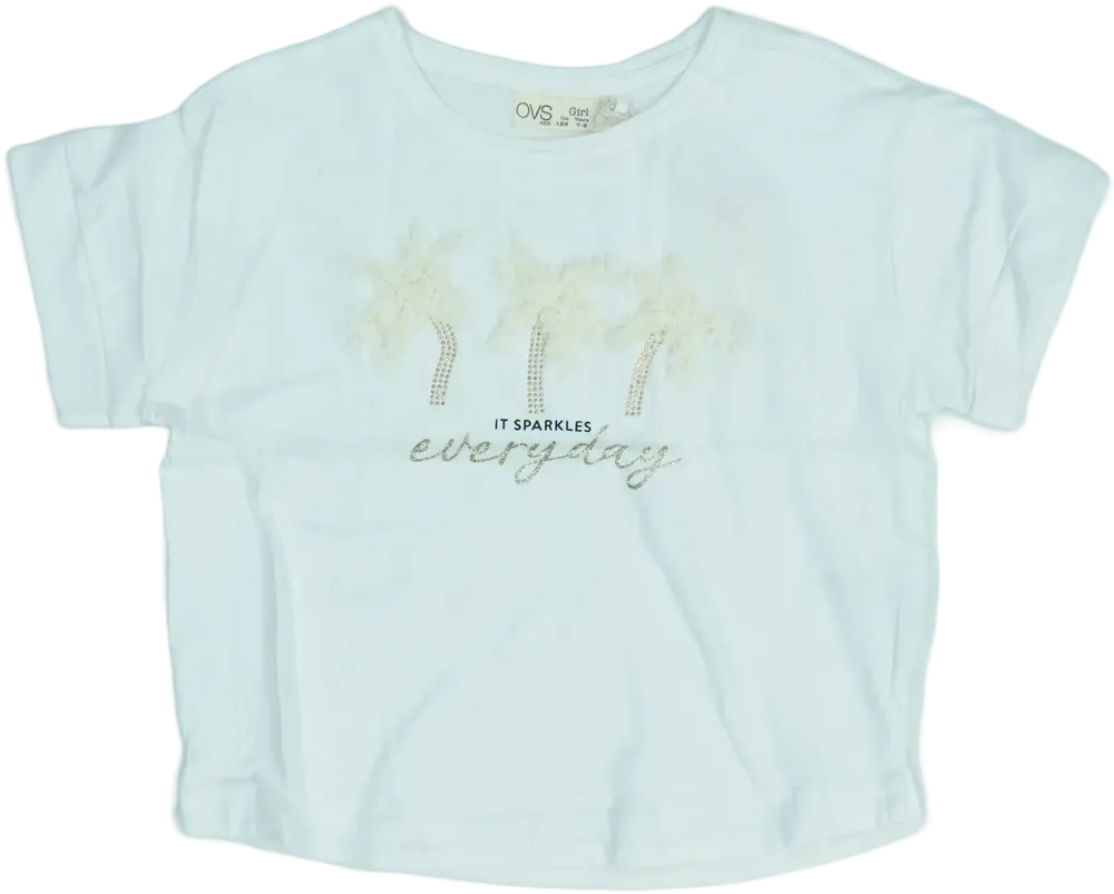 Fehér OVS Póló EU 128 / UK 8 év / US 8 év/M