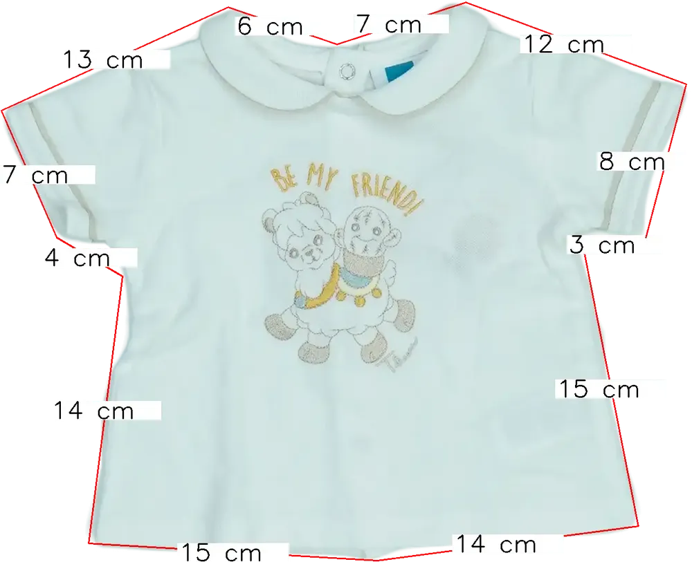 Fehér OVS - Fagottino Póló EU 68 / UK 3-6 hónap / US 3-6 hónap