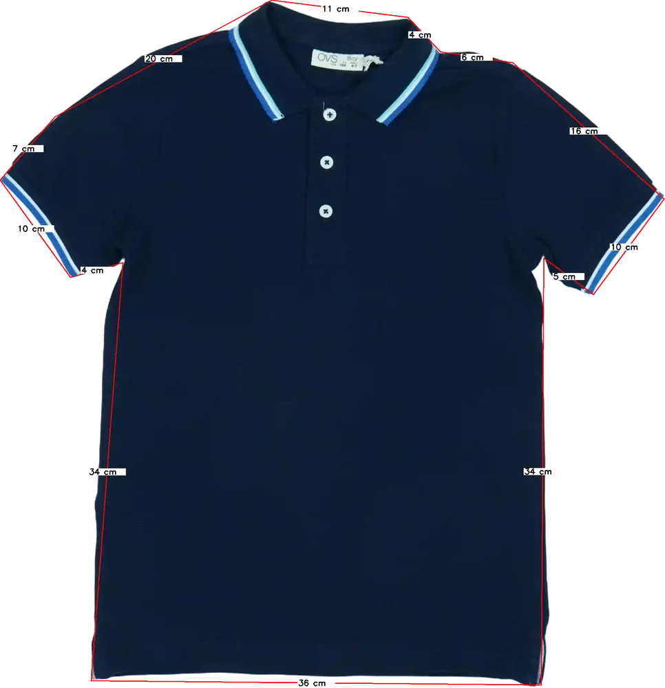 Kék OVS Galléros póló EU 122 / UK 7 év / US 7 év/M