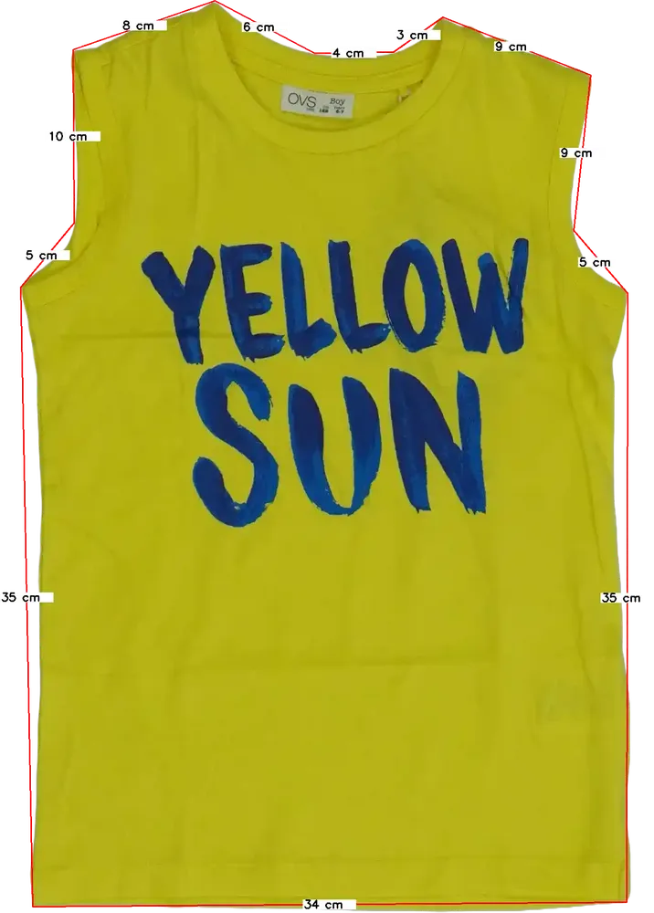 Sárga OVS Fiú / Férfi atléta EU 122 / UK 7 év / US 7 év/M