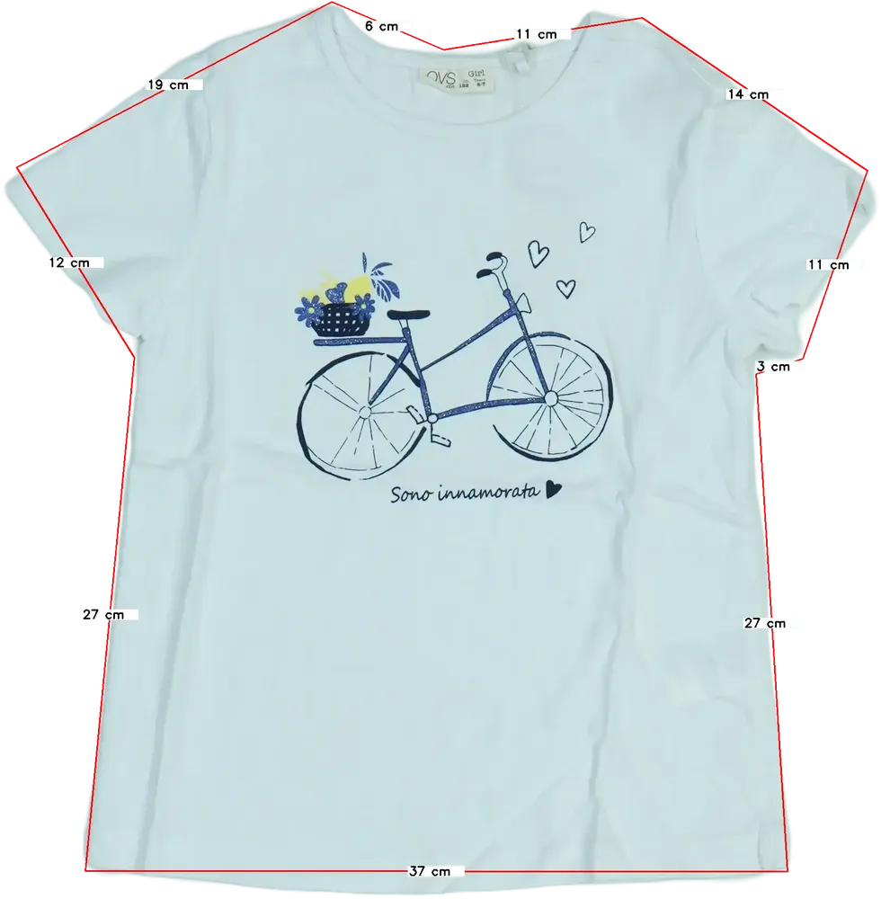 Fehér OVS Póló EU 122 / UK 7 év / US 7 év/M