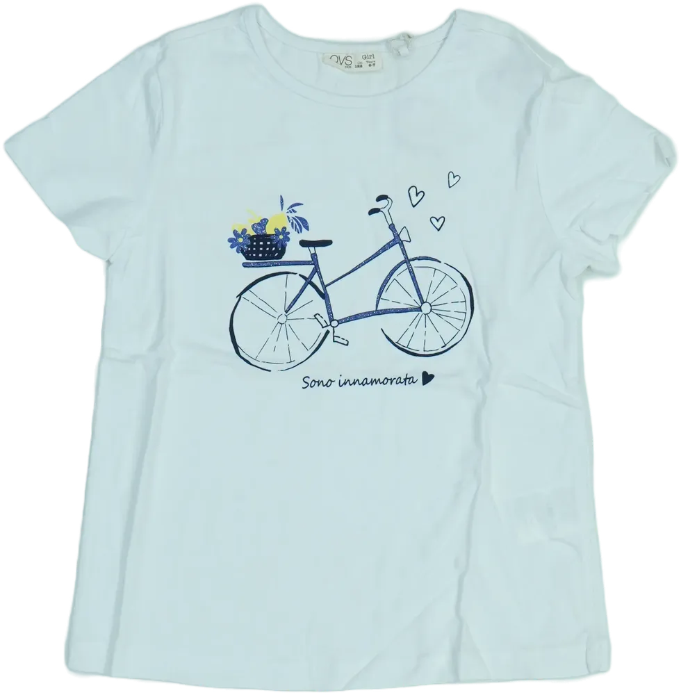 Fehér OVS Póló EU 122 / UK 7 év / US 7 év/M