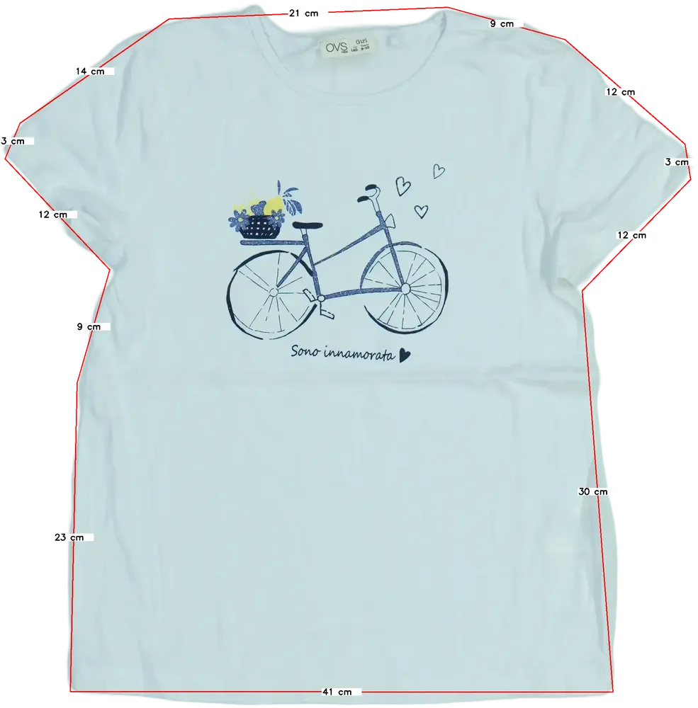 Fehér OVS Póló EU 140 / UK 10 év / US 10 év/L